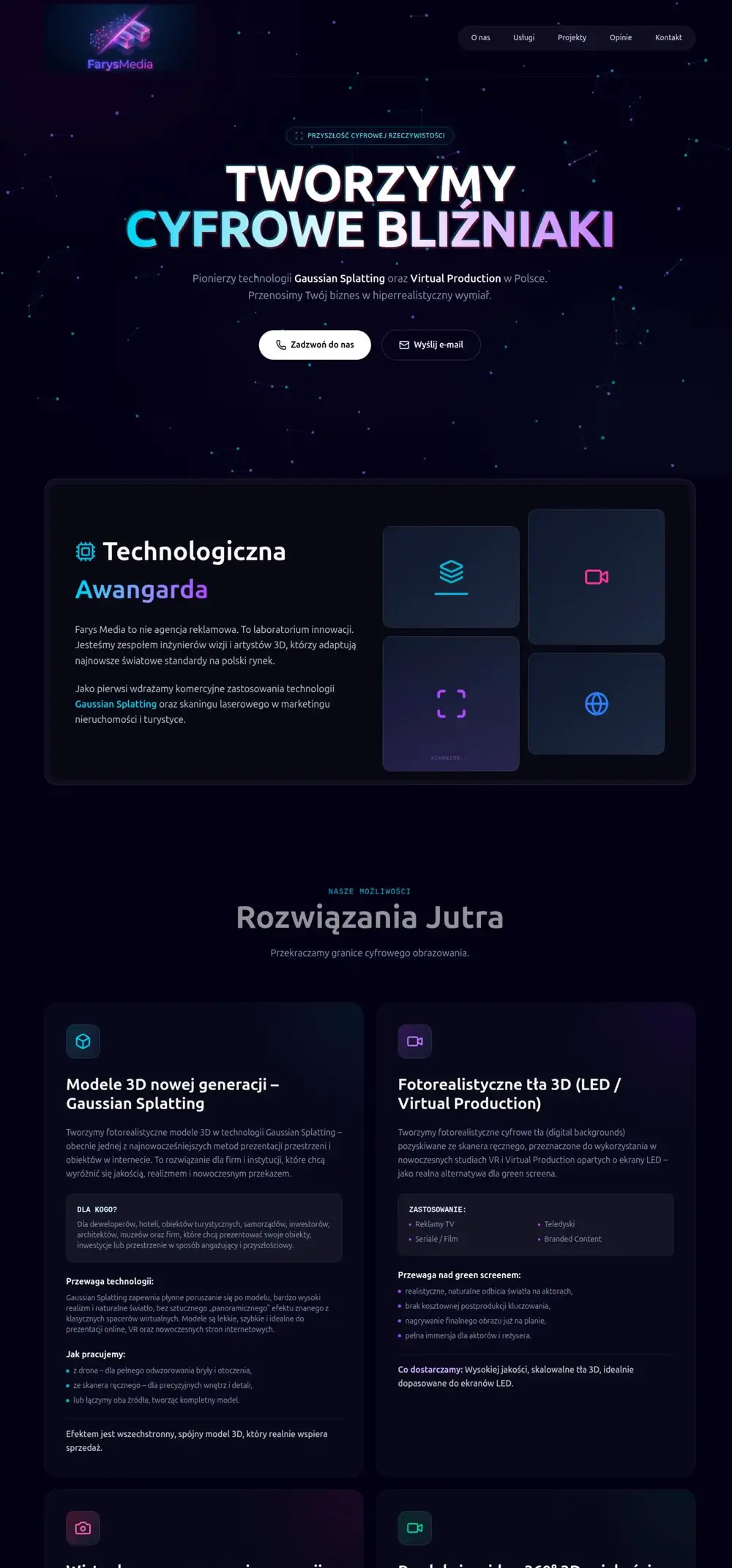 Farys Media — screenshot strony