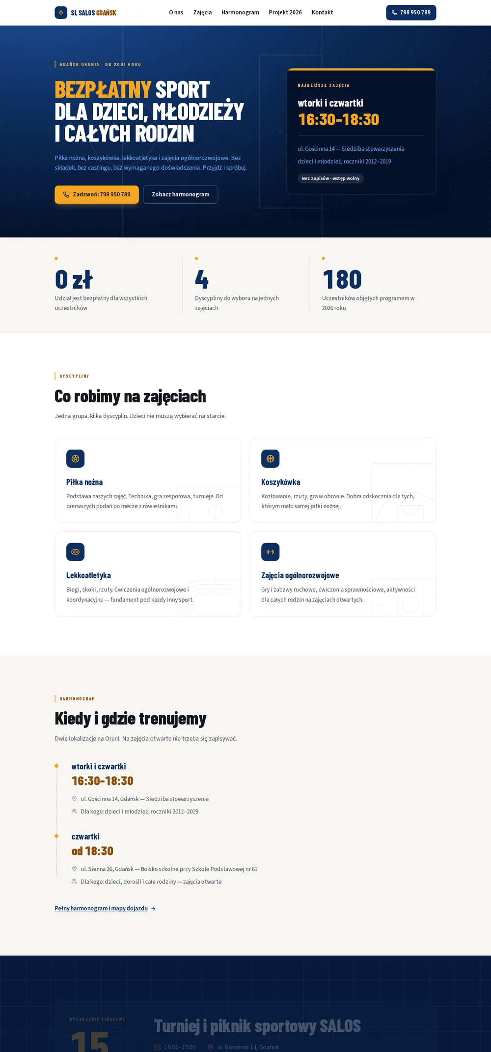 SL SALOS Gdańsk — screenshot strony